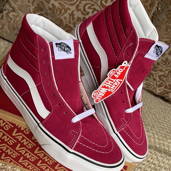 Vans Sk8-Hi Cerise/True White Men’s - Picture 8 of 16